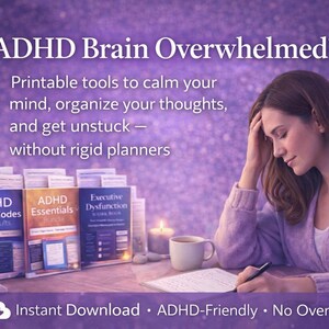 ADHS Planer-Bundle für Erwachsene | Ausführungs-Werkzeug (Instant Download, 64 Seiten)