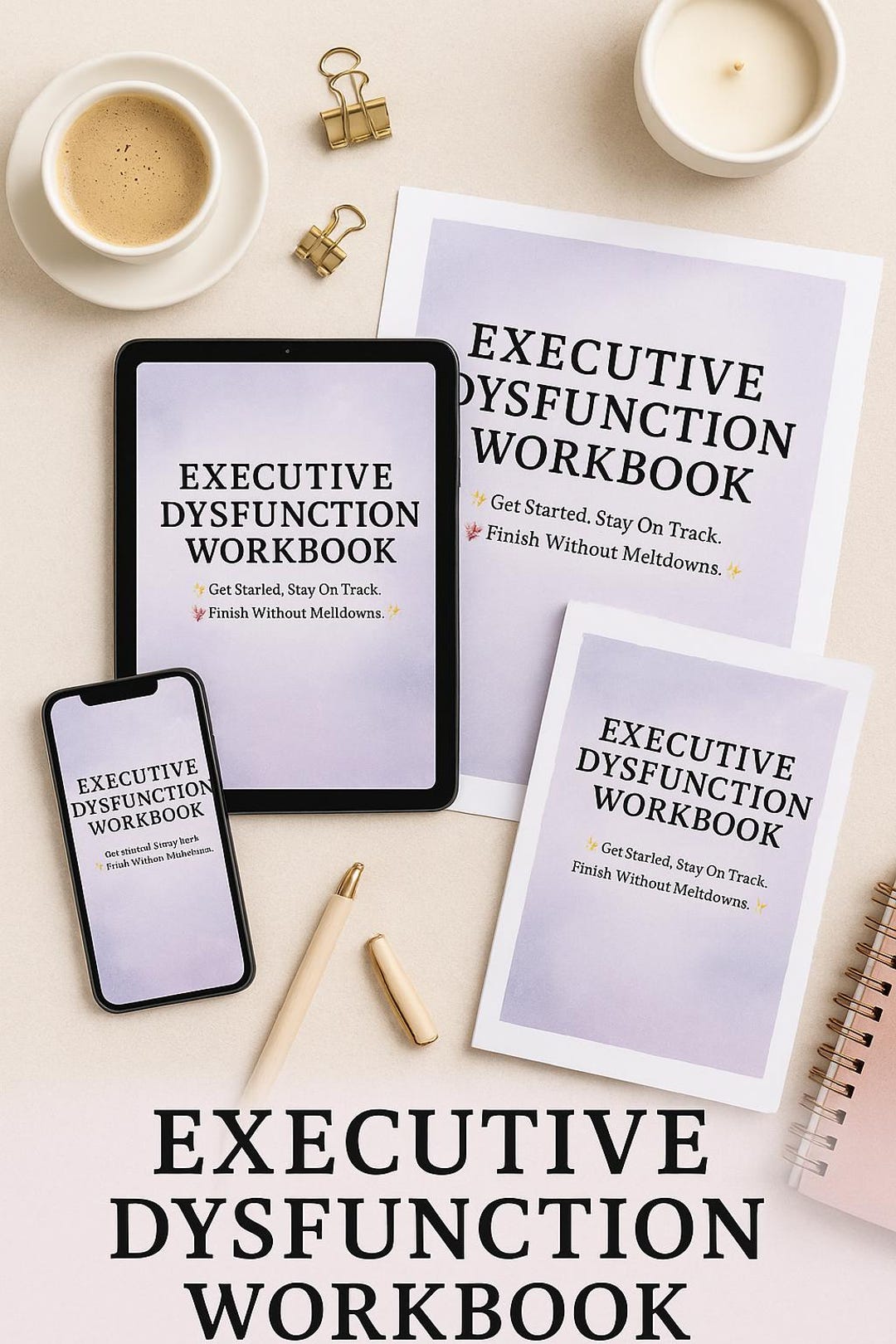 Executive Dysfunction Workbook Printable Adhd Pdf Kit With Tools To 