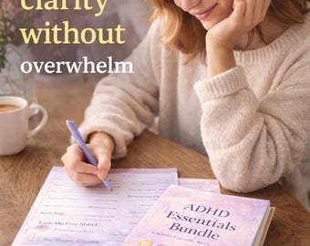 ADHD Planner Bundle | Brain Dump, Task Breakdown (Printable)