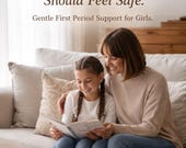 First Period Guide for Girls Gentle Puberty Support Journal and Tween Period Tracker Printable