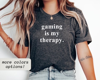 Gaming is mijn therapie-T-shirt: grappig gamercadeau