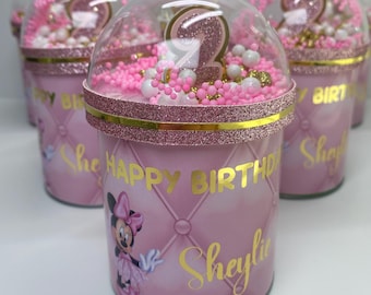 Pink Minnie Mouse Pringles | Personalized Minnie Pringles | Foil Name & Age | Minnie Mouse Birthday Party Favor | Pink Minnie Decor