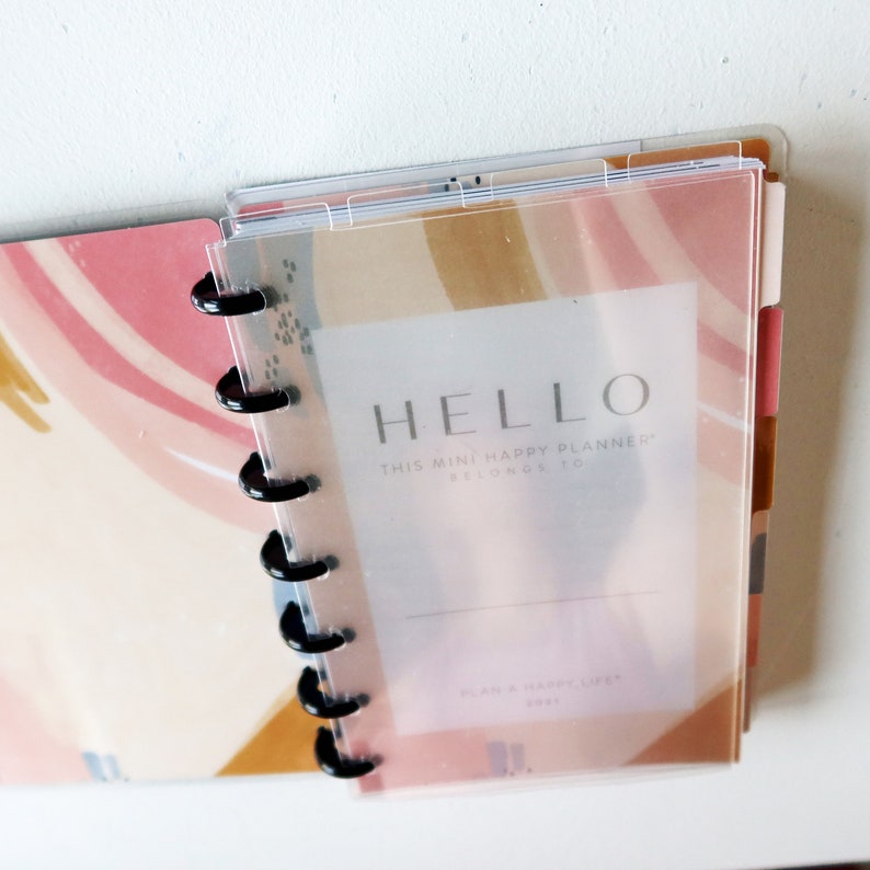 SET of 8 MINI Happy Planner / Notebook top tab DIVIDERS Etsy