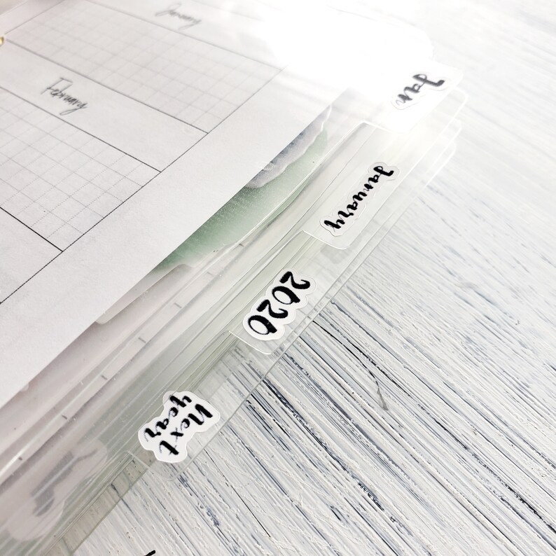 MINI Happy Planner Dividers Set of 6 Side Tab DIGITAL Etsy