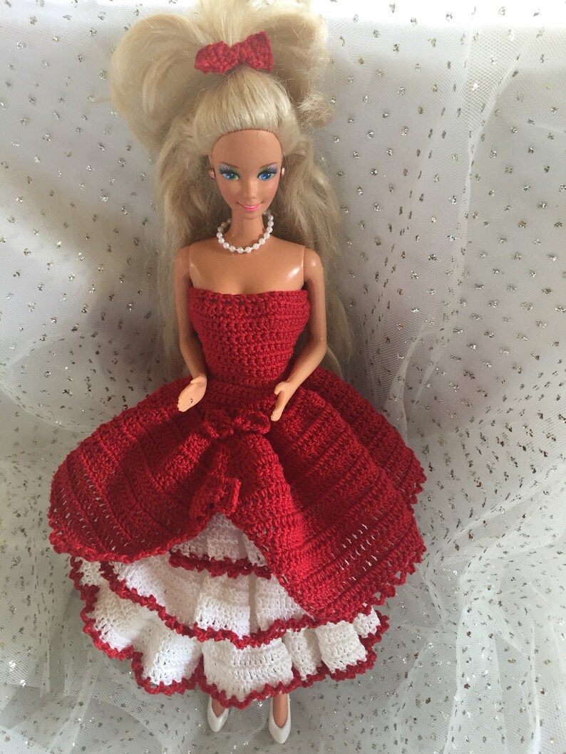 Fashion Doll kleding Barbie kerst jurk gehaakte pop jurk 12 Etsy