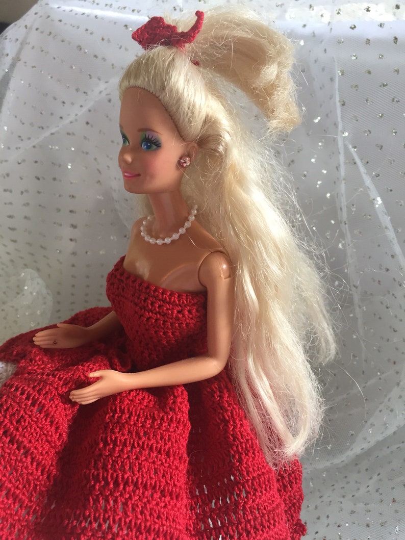 Fashion Doll kleding Barbie kerst jurk gehaakte pop jurk 12 Etsy