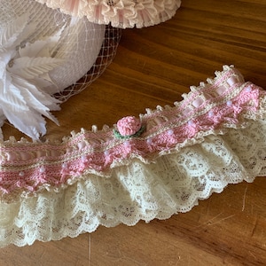 Giarrettiera da sposa all&#39;uncinetto, giarrettiera da sposa all&#39;uncinetto, cimelio di famiglia, giarrettiera all&#39;uncinetto in pizzo antico, accessorio da sposa, accessorio da sposa, giarrettiera da sposa in pizzo