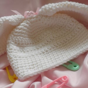 Crochet Bunny Hat, Crochet Baby Hat, Baby Hat with Ears, Easter Bunny Hat, Baby Crochet Hat with Ears, Photo Prop Baby Bunny Hat, Baby Hat