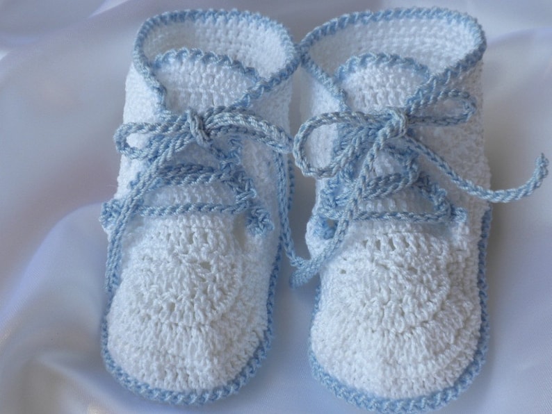 Crochet baby booties baby boy booties newborn to three month Etsy