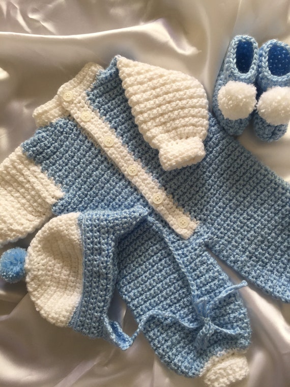 baby boy crochet onesie
