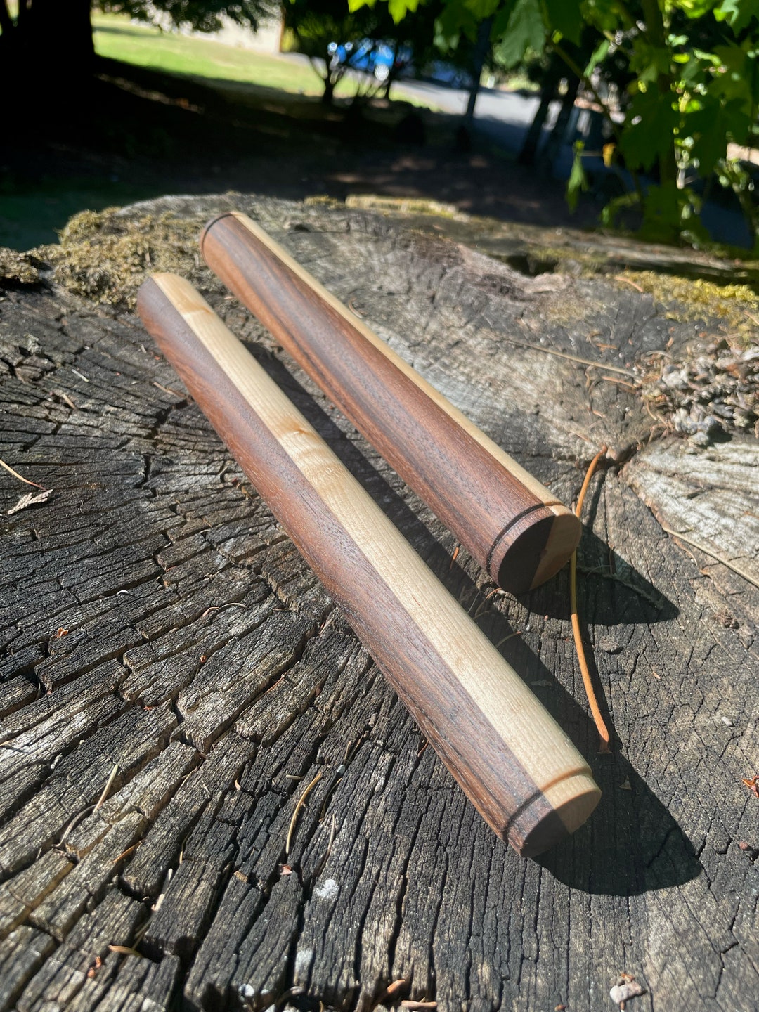 Maple Rolling Pin 2 Tone Walnut/maple Rolling Pin - Etsy