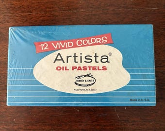Vintage Oil Pastels Binney & Smith Artista 12 Count Crayola Sealed NOS