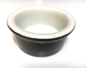 Vintage Hall China Ramekin Sauce Condiment Dish Custard Cup Brown Restaurant Ware