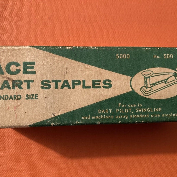 Vintage Ace Dart No. 500 Staples 5000 in Original Box Bold Mid-Century Graphics