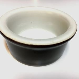 Vintage Hall China Ramekin Sauce Condiment Dish Custard Cup Brown Restaurant Ware