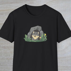 Adorable camiseta de la cueva del lobo / Linda camiseta gráfica de animales del bosque / Perfecta para amantes de la naturaleza, entusiastas de los parques nacionales y aventuras al aire libre
