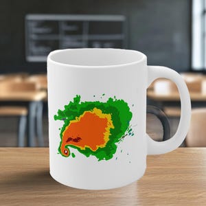 Supercell Radar Weather Mug | Storm Chaser, Meteorologist Gift, Weather Radar Coffee Mug, Meteorology Student, Weatherman Gift