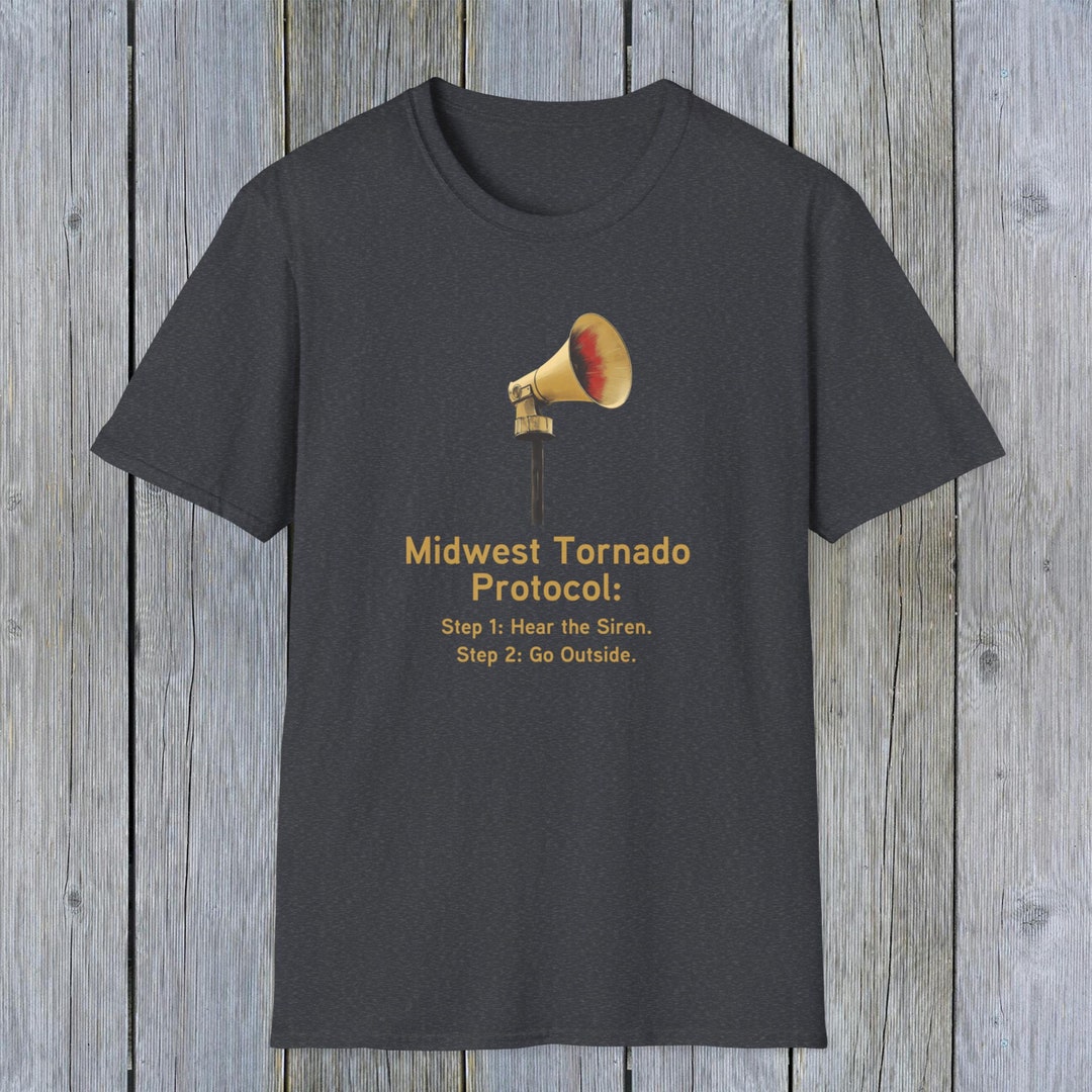 Midwest Tornado Protocol T-shirt | Funny Midwest Weather Shirt | Storm ...