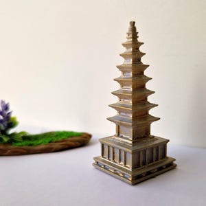 Pagoda tower and decor for a mini rock garden