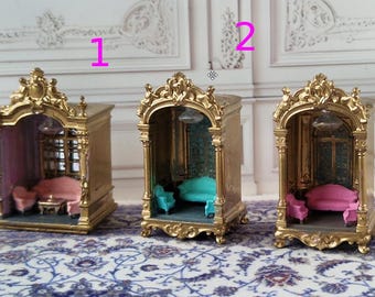 Casa de muñecas. Decoración en miniatura para casa de muñecas 1/12 Diorama de habitación pequeña OOAK,