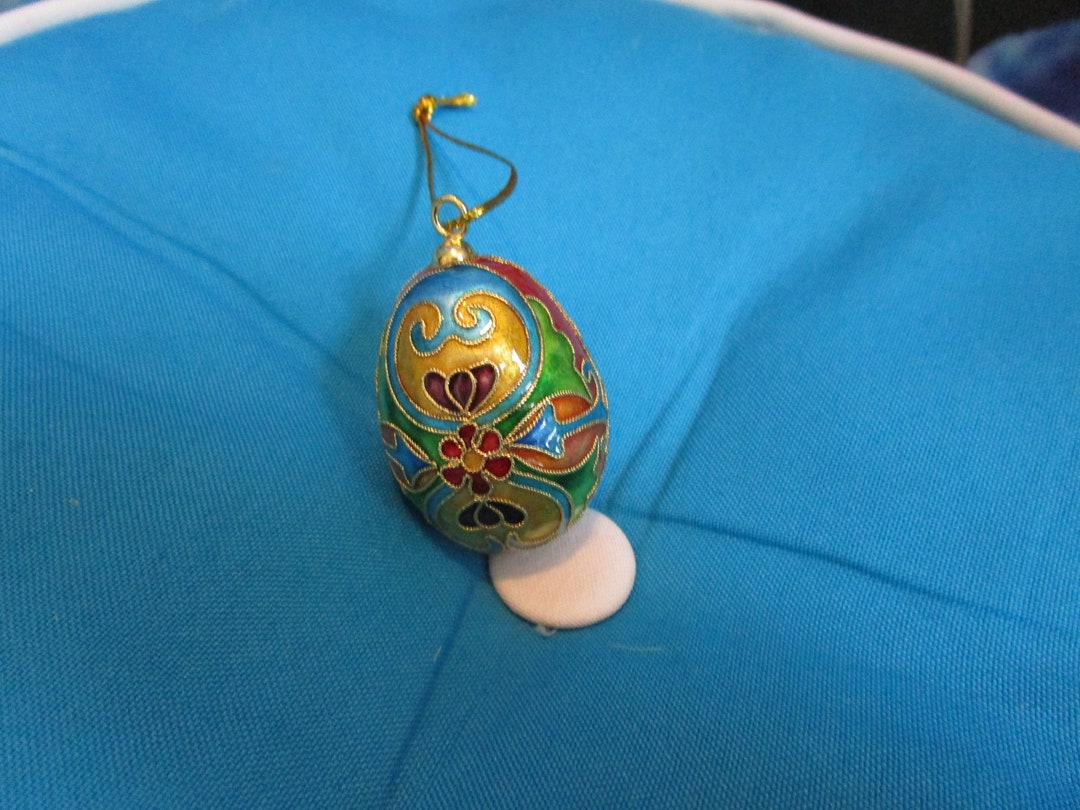 Vintage Beautiful Easter Egg Hanging Ornament Etsy