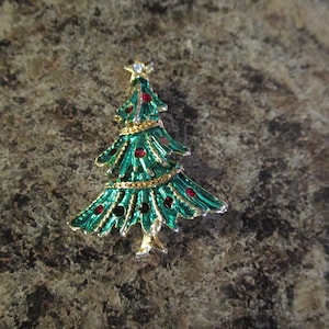 Vintage Christmas Tree Pin Brooch