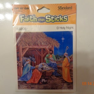 Vintage Package of Christmas Nativity Faith Stickers O Holy Night 6 Sheets