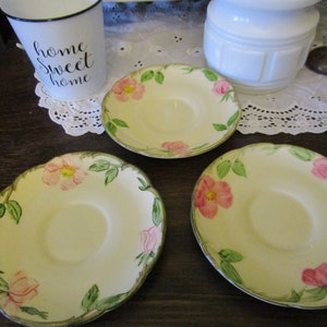 Mid Century Set of 3 Saucers 1 Franciscan Ware and 2 Franciscan Earthenware