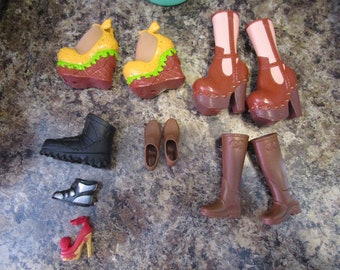 Lot of Bratz and other doll shoes 4 sets and 3 single