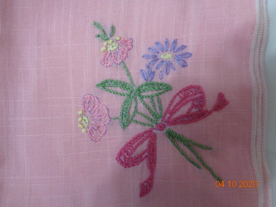 Hermosas 2 servilletas rosas de lino flores bordadas en la - Etsy México Hermosas 2 servilletas rosas de lino flores bordadas en la - Etsy México