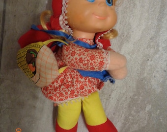 1974 Mattel Baby Beans Little Red Riding Hood with Basket Doll.