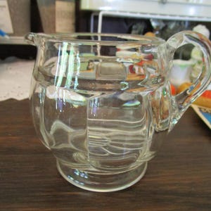 Vintage Clear Glass Creamer Medium Size