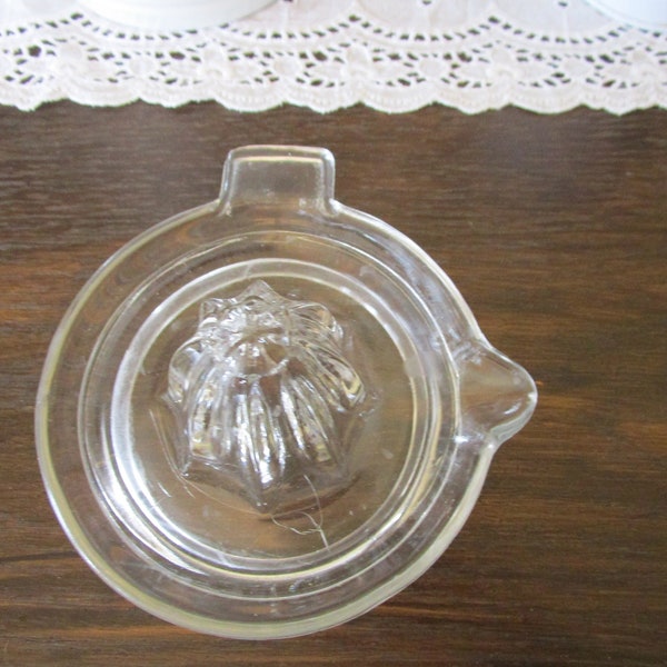 Vintage Clear Glass Hand Juicer