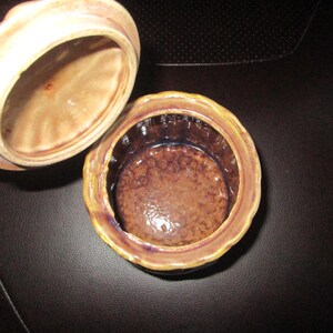 Vintage Tillso Japan Ceramic Basket Weave Grease Drippings Jar image 2