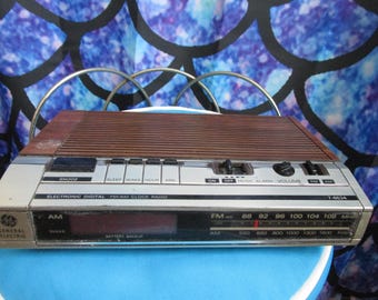 General Electric 7-4624B AM/FM Radio Wood Grain - Etsy