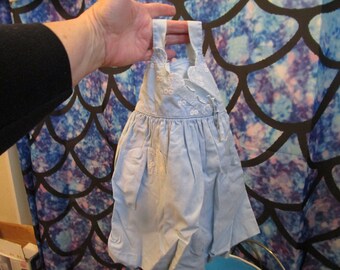 Nannette Sz 6-9 months Baby Girls Dress Blue and White