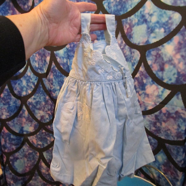 Nannette Sz 6-9 months Baby Girls Dress Blue and White