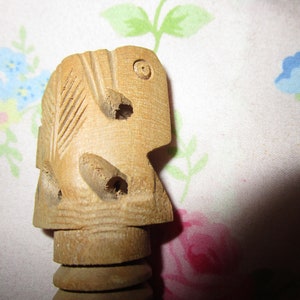Vintage Wooden Hand Carved Elephant Letter Opener