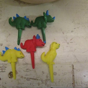 Set of 5 Dinosaurs Birthday Candle Holders