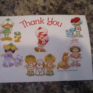 1983 Strawberry Shortcake Thank You Post Card