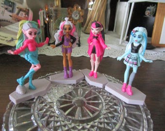 Monster High Set of 4 Figures Cake Toppers  Cake Topper Cupcake Topper