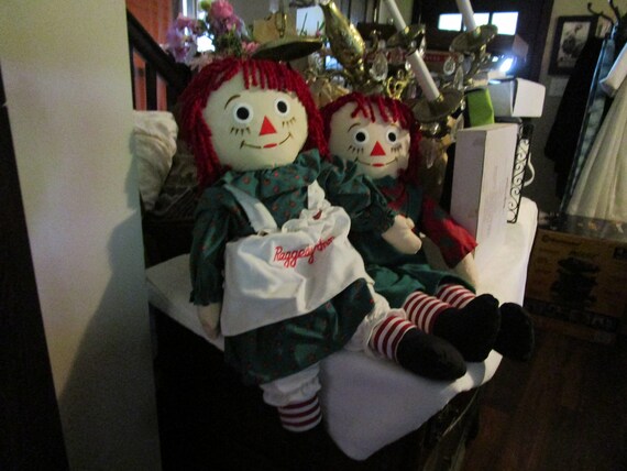 1998 Set of 2 Dolls. Snowden Raggedy Ann and Raggedy Andy - Etsy