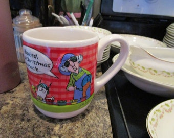 Vintage Hallmark 3D Maxine and Floyd Christmas Mug I baked Its a Christmas Miracle