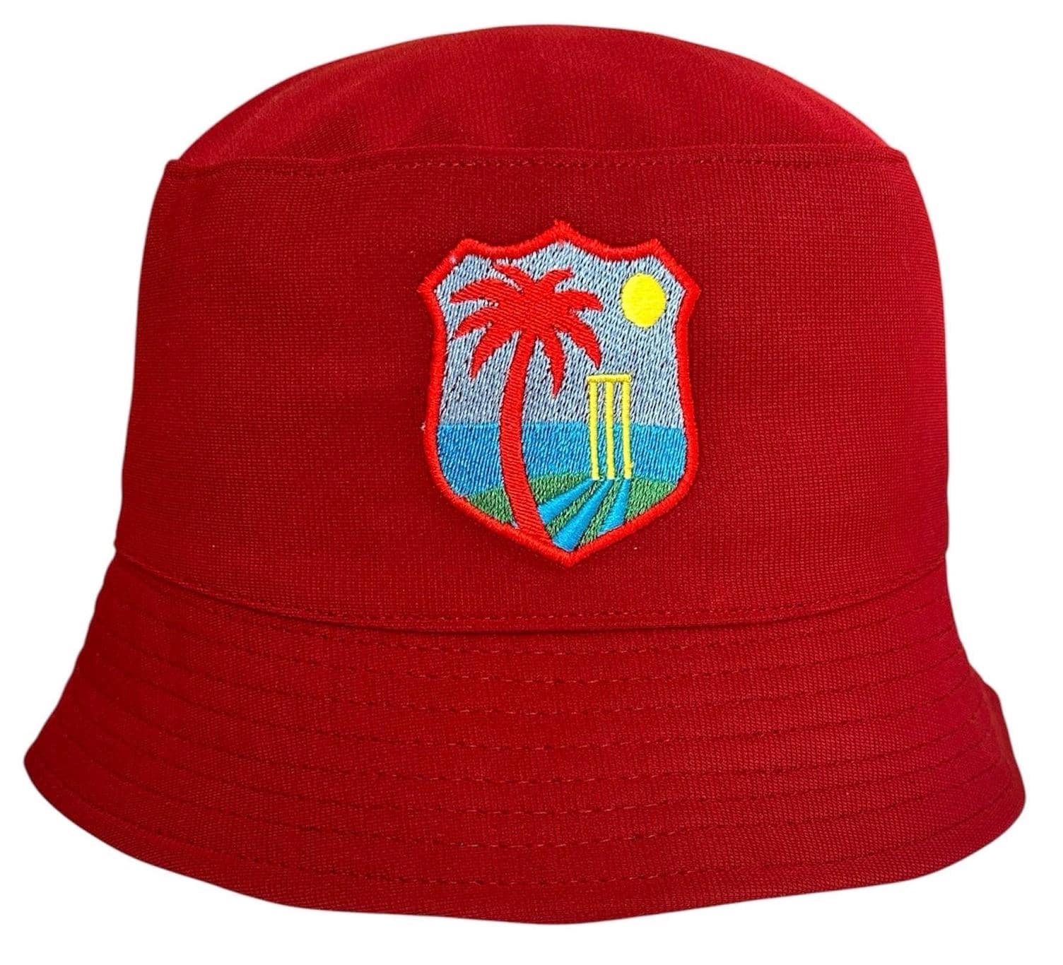 Bucket Hat With Quality Embroidered Cricket West Indies in Maroon