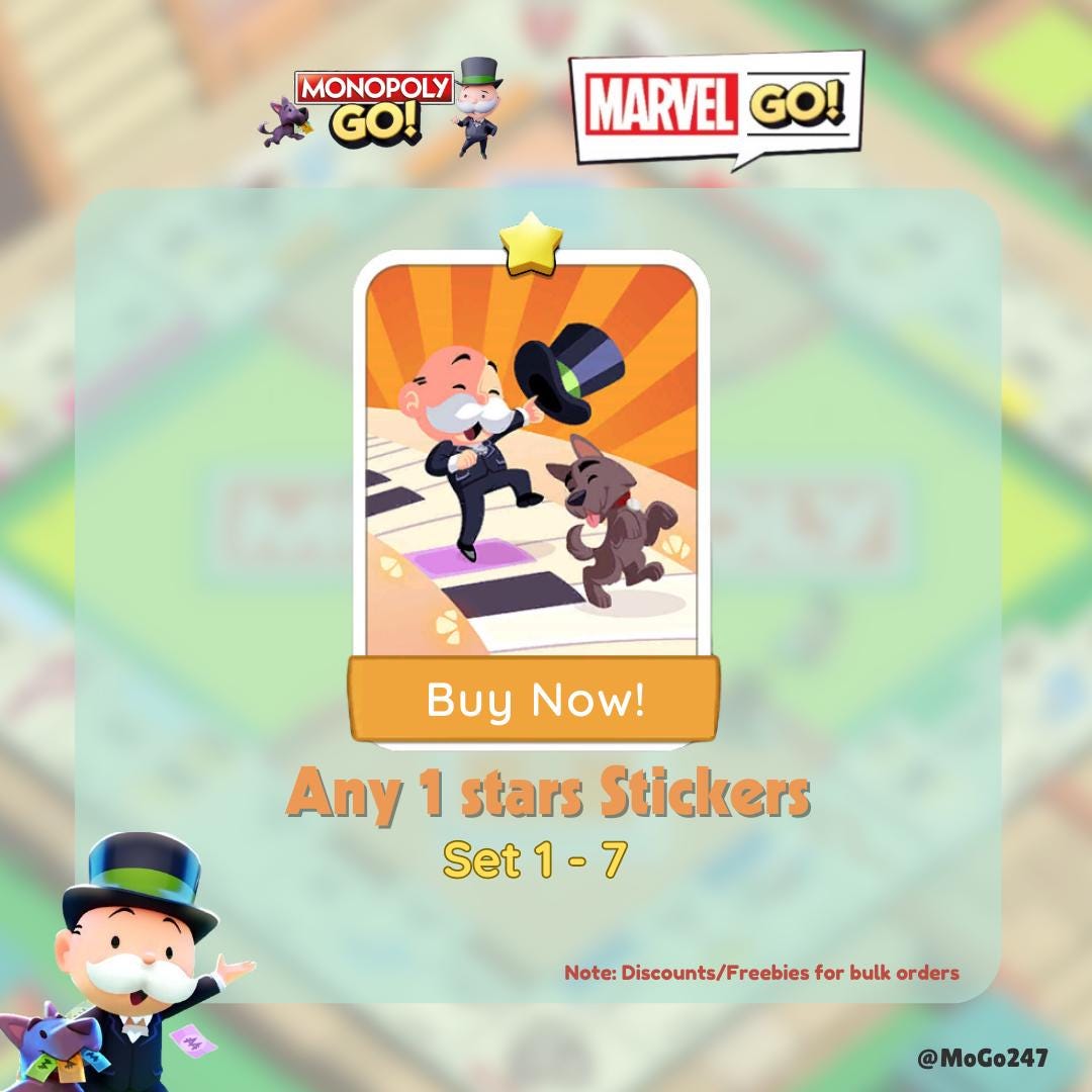 Mo-Go 5 Star Stickers (Please read Description