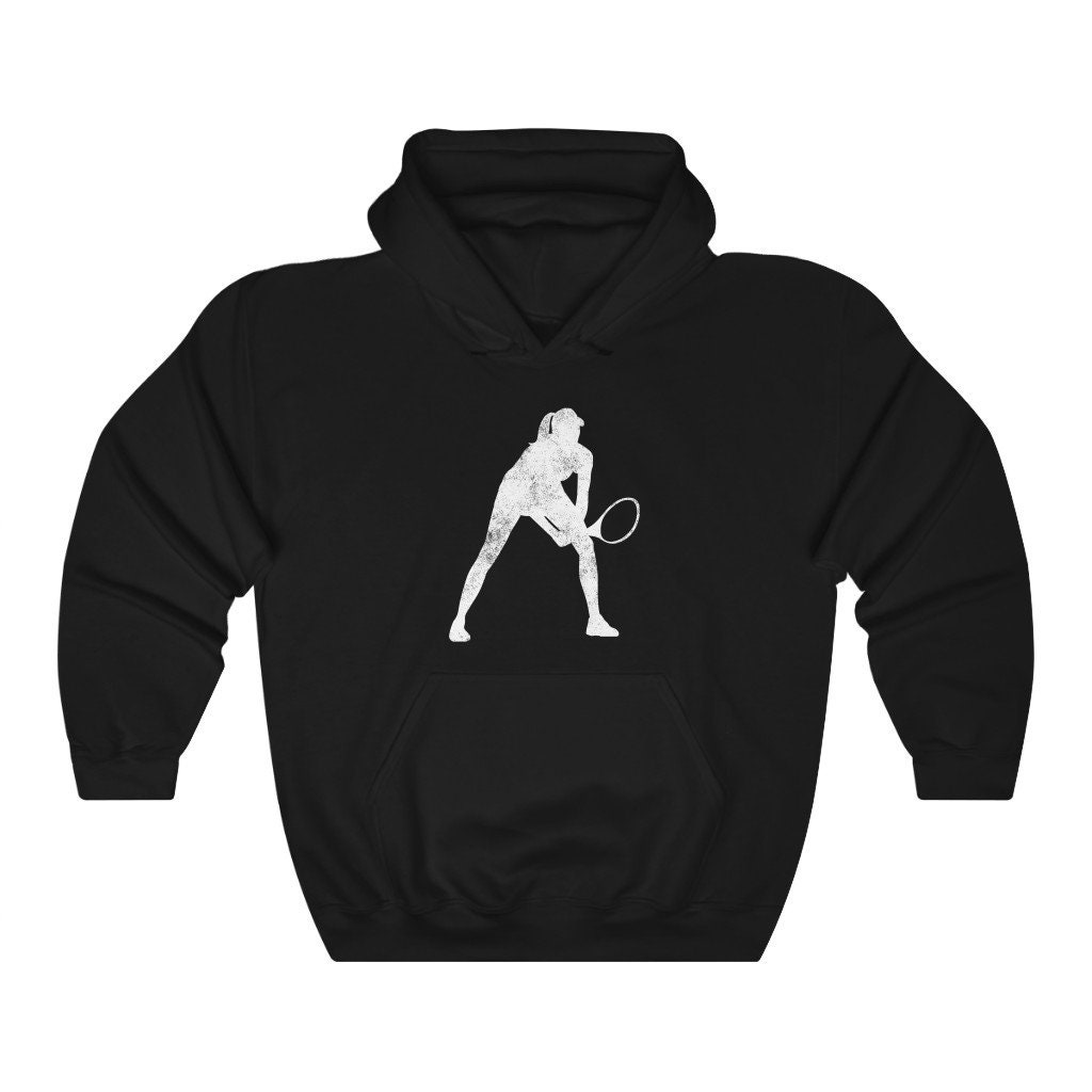Tennis Chick Hooded Sweatshirt Women's Tennis Hoodie Etsy