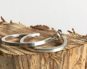 Square Wire Hoop Earrings