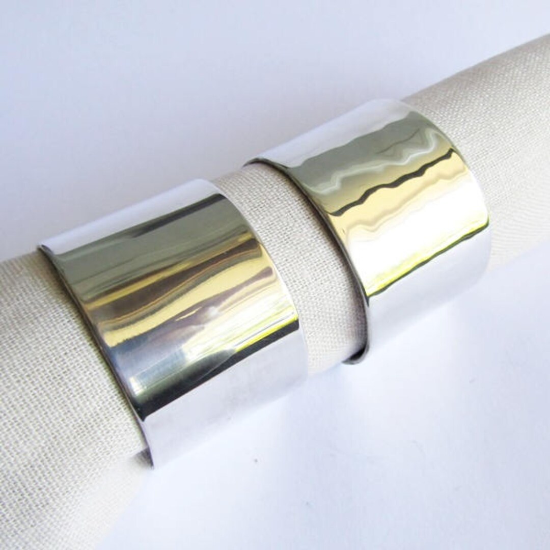 Hammered Sterling Silver Napkin Ring Hand Forged Napkin Ring Wedding ...
