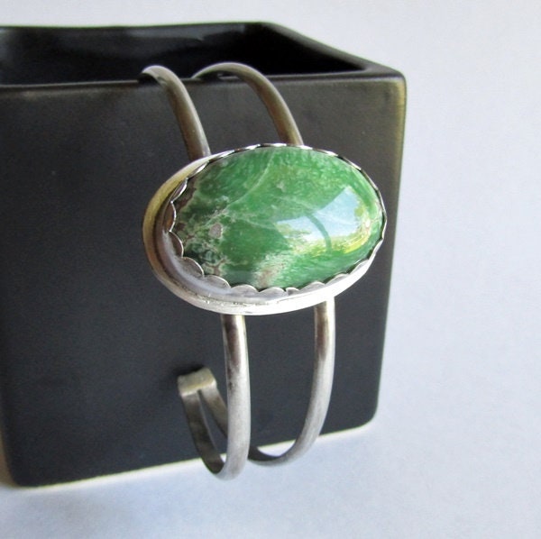 Utah Variscite Sterling Silver Cuff Bracelet 6 Double - Etsy