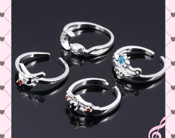 Bungo Stray Dogs Character Ring，Adjustable Ring，Osamu Dazai, Chuya Nakahara, Atsushi Nakajima, Ryunosuke Akutagawa, Anime Jewelry